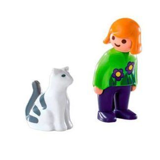 1,2,3 Mujer con Gato