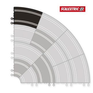 Pista Negra Pack de 2 Curva Super Exterior