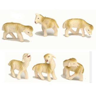 Conjunto Figuras Corderos Plástico 4cm.