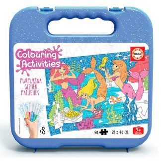 Maleta Puzzle 50 Colouring Sirenas