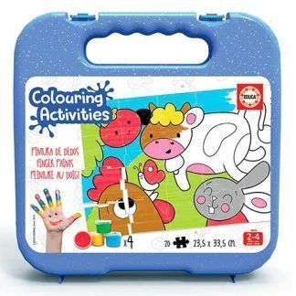 Maleta Puzzle 20 Colouring Animales Granja