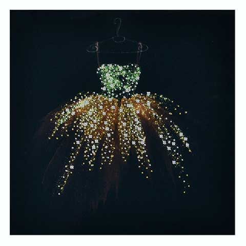 Mini Art Craft Golden Dress