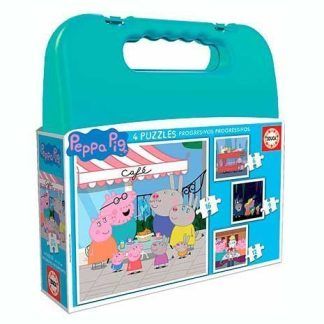 Maleta Puzzle Progresivo 6+9+12+16 Peppa Pig