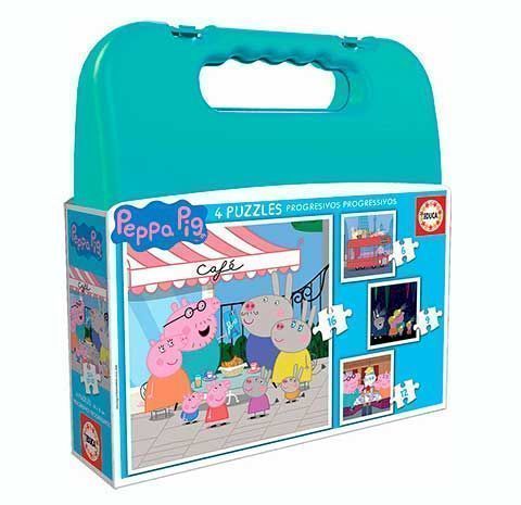 Maleta Puzzle Progresivo 6+9+12+16 Peppa Pig