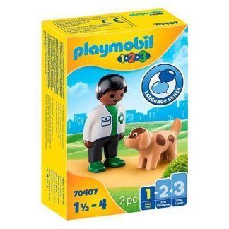1,2,3 Veterinario con Perro