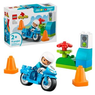 Moto de Policía Azul