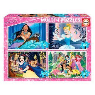 Multi 4 Puzzles Pincesas Disney