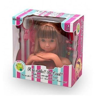 Busto de Niña con Set de Peluquería