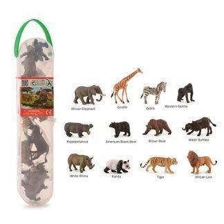 Set 12 Figuras Animales Salvajes Mini
