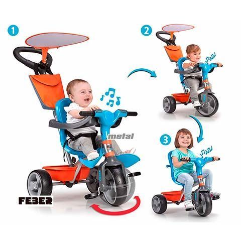 Triciclo Baby Plus Music Azul - Imagen 2