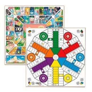 Tablero Oca/Parchis 6 Jugadores Madera 40X40