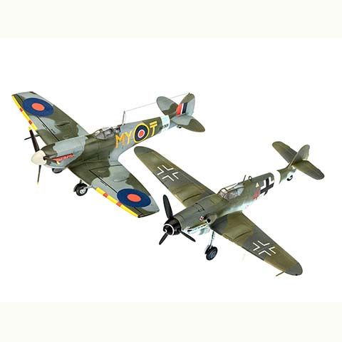 Set de combate Aviones Messerschmitt Bf109G -10 y Spitfire Mk.V. 1:72 - Imagen 2