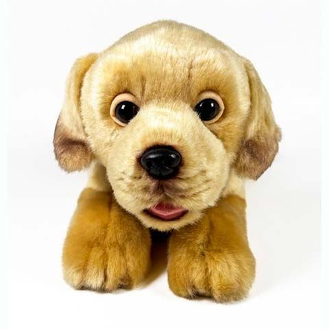 Peluche Labrador Canela Tumbado 25cm. - Imagen 2