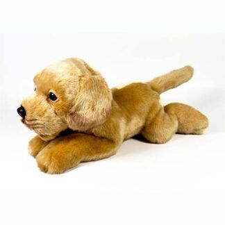 Peluche Labrador Canela Tumbado 25cm.