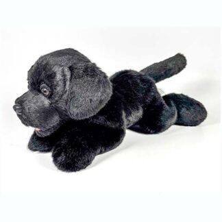 Peluche Labrador Negro Tumbado 25cm.