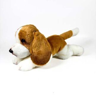 Peluche Basset Hound Tumbado 25cm.