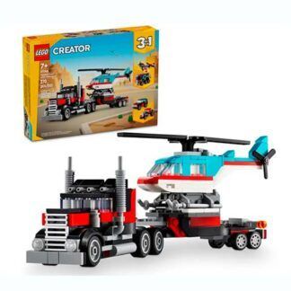 Camión Plataforma con Helicóptero