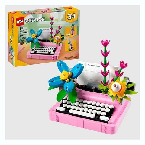 3 en 1 Máquina de Escribir con Flores