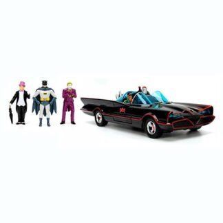 Batmóvil 1966 metal 1:24 con 4 Figura