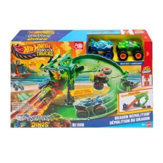 Hot Wheels Monster Truck Pista Destruccion del Dragón