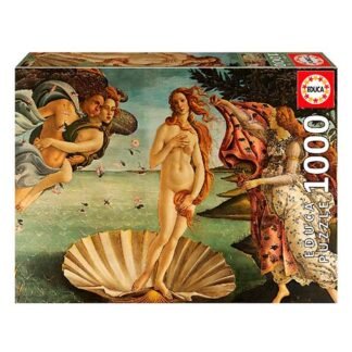 Educa 1000-piece puzzle box showing Botticelli's The Birth of Venus with Venus on a shell and mythological attendants.