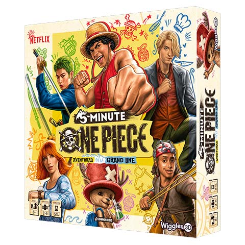Box art for the One Piece board game featuring Luffy and crew in a colorful collage.