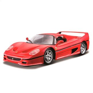 Red Ferrari-style convertible sports car model on a white background, with open top and detailed features.