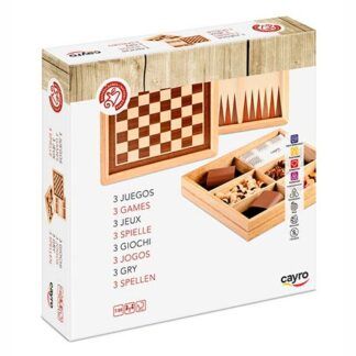Set de Ajedrez Damas y Backgammon de Madera